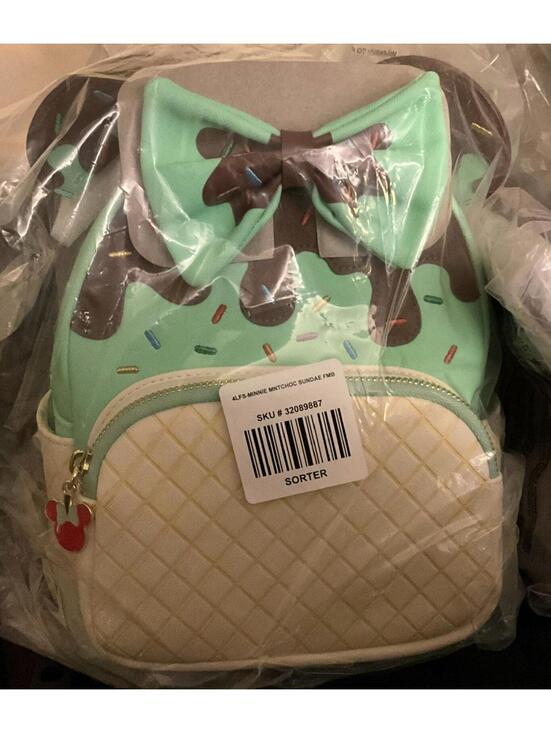 Loungefly Disney Minnie Mouse Mint Chocolate Sundae Mini Backpack NWT